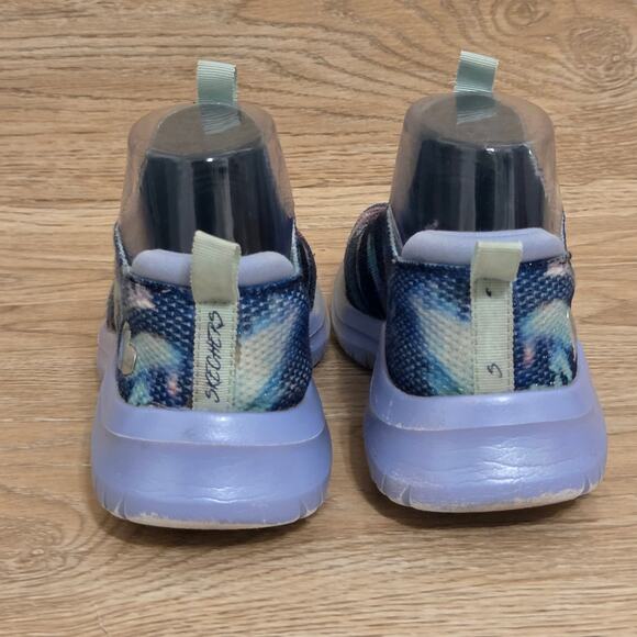 Skechers Little Girls Ultra Flex 2.0 Blue Violet Slip-On Sneakers Size Kids 3 - Picture 4 of 7